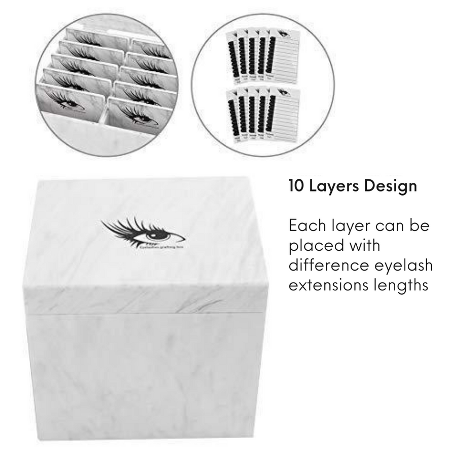 10-Layer Ceramic Eyelash Storage Box